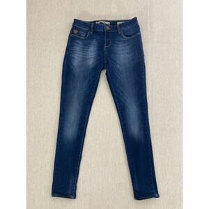 Leara Woman Jeans Womens Size 4 Blue Denim Slim Fit Stretch Skinny Pockets Zip